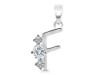 Cubic Zirconia Alphabet F Pendant CUZ-RDA-58.