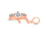 Cubic Zirconia Alphabet F Pendant CUZ-RDA-58.