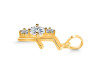 Cubic Zirconia Alphabet F Pendant CUZ-RDA-58.