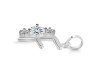 Cubic Zirconia Alphabet F Pendant CUZ-RDA-58.