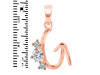 Cubic Zirconia Alphabet G Pendant CUZ-RDA-59.