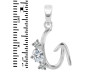 Cubic Zirconia Alphabet G Pendant CUZ-RDA-59.