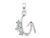Cubic Zirconia Alphabet G Pendant CUZ-RDA-59.