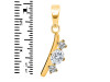 Cubic Zirconia Alphabet I Pendant CUZ-RDA-61.