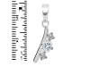 Cubic Zirconia Alphabet I Pendant CUZ-RDA-61.