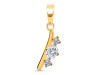 Cubic Zirconia Alphabet I Pendant CUZ-RDA-61.