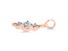 Cubic Zirconia Alphabet I Pendant CUZ-RDA-61.