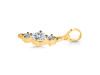 Cubic Zirconia Alphabet I Pendant CUZ-RDA-61.