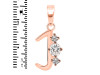 Cubic Zirconia Alphabet J Pendant CUZ-RDA-62.