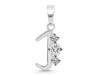 Cubic Zirconia Alphabet J Pendant CUZ-RDA-62.