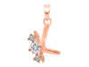 Cubic Zirconia Alphabet K Pendant CUZ-RDA-63.