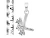Cubic Zirconia Alphabet K Pendant CUZ-RDA-63.
