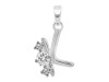 Cubic Zirconia Alphabet K Pendant CUZ-RDA-63.