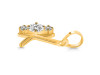 Cubic Zirconia Alphabet K Pendant CUZ-RDA-63.