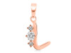 Cubic Zirconia Alphabet L Pendant CUZ-RDA-64.