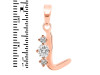 Cubic Zirconia Alphabet L Pendant CUZ-RDA-64.