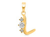 Cubic Zirconia Alphabet L Pendant CUZ-RDA-64.