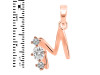Cubic Zirconia Alphabet M Pendant CUZ-RDA-65.