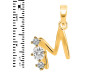 Cubic Zirconia Alphabet M Pendant CUZ-RDA-65.