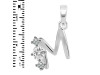 Cubic Zirconia Alphabet M Pendant CUZ-RDA-65.