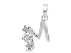 Cubic Zirconia Alphabet M Pendant CUZ-RDA-65.