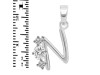 Cubic Zirconia Alphabet N Pendant CUZ-RDA-66.