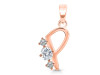 Cubic Zirconia Alphabet P Pendant CUZ-RDA-68.