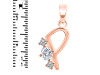 Cubic Zirconia Alphabet P Pendant CUZ-RDA-68.