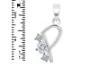 Cubic Zirconia Alphabet P Pendant CUZ-RDA-68.