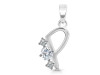 Cubic Zirconia Alphabet P Pendant CUZ-RDA-68.