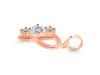 Cubic Zirconia Alphabet P Pendant CUZ-RDA-68.