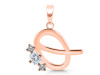 Cubic Zirconia Alphabet Q Pendant CUZ-RDA-69.