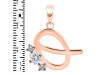 Cubic Zirconia Alphabet Q Pendant CUZ-RDA-69.