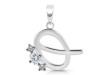 Cubic Zirconia Alphabet Q Pendant CUZ-RDA-69.