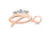 Cubic Zirconia Alphabet Q Pendant CUZ-RDA-69.