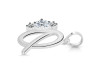 Cubic Zirconia Alphabet Q Pendant CUZ-RDA-69.