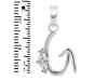 Cubic Zirconia Alphabet G Pendant CUZ-RDA-7.