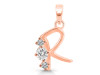 Cubic Zirconia Alphabet R Pendant CUZ-RDA-70.