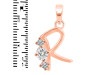 Cubic Zirconia Alphabet R Pendant CUZ-RDA-70.