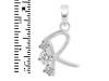 Cubic Zirconia Alphabet R Pendant CUZ-RDA-70.