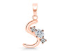 Cubic Zirconia Alphabet S Pendant CUZ-RDA-71.