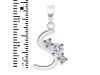 Cubic Zirconia Alphabet S Pendant CUZ-RDA-71.