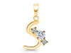 Cubic Zirconia Alphabet S Pendant CUZ-RDA-71.
