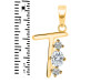 Cubic Zirconia Alphabet T Pendant CUZ-RDA-72.