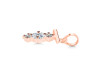 Cubic Zirconia Alphabet T Pendant CUZ-RDA-72.