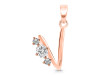 Cubic Zirconia Alphabet V Pendant CUZ-RDA-74.