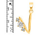 Cubic Zirconia Alphabet V Pendant CUZ-RDA-74.
