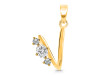 Cubic Zirconia Alphabet V Pendant CUZ-RDA-74.