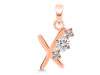 Cubic Zirconia Alphabet X Pendant CUZ-RDA-76.