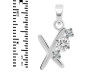 Cubic Zirconia Alphabet X Pendant CUZ-RDA-76.